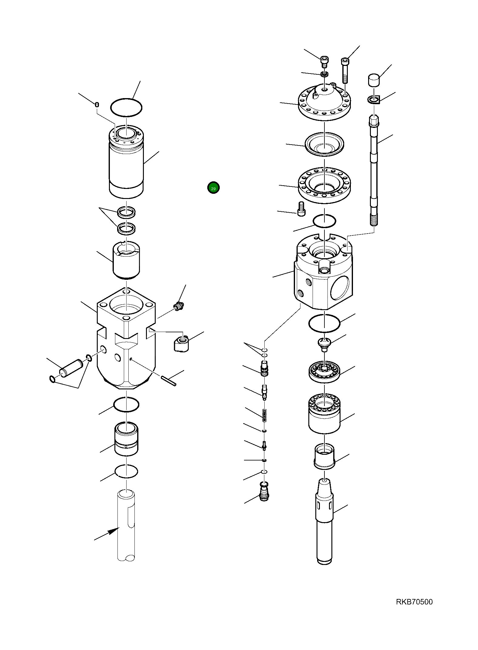 Цилиндр 42N-989-2160 Komatsu