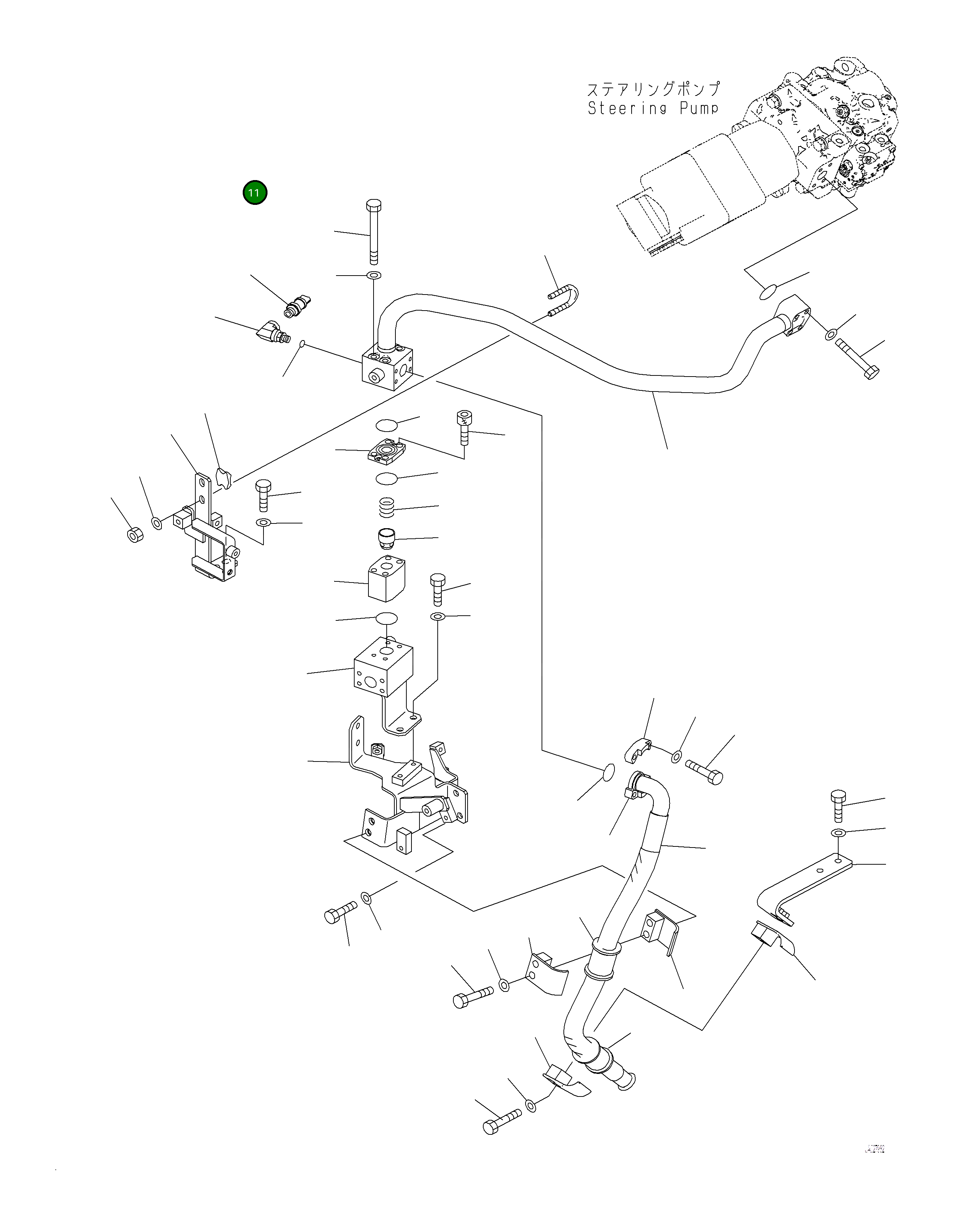 Трубка 421-62-55350 Komatsu