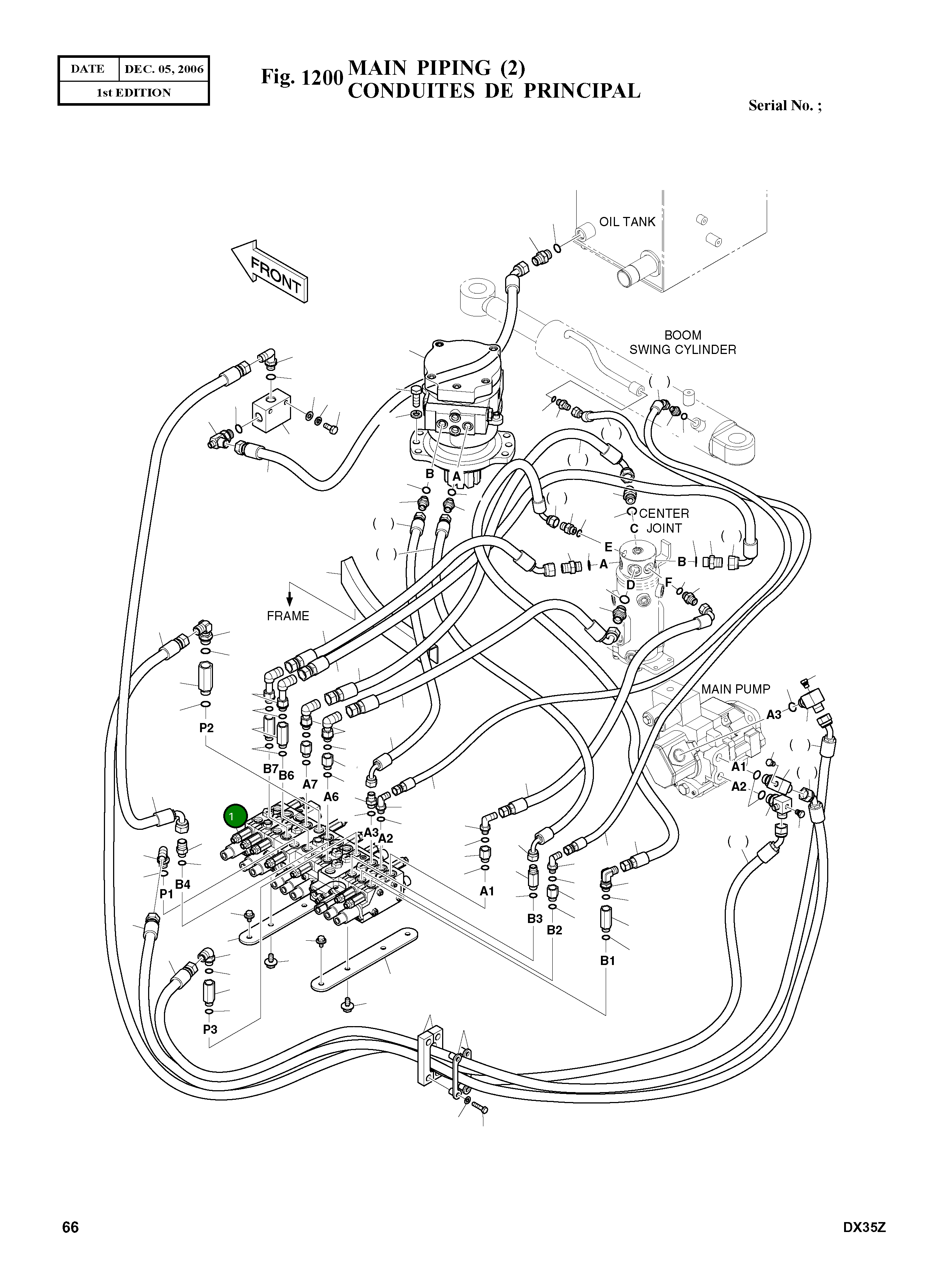 Управляющий клапан K1007961E Komatsu