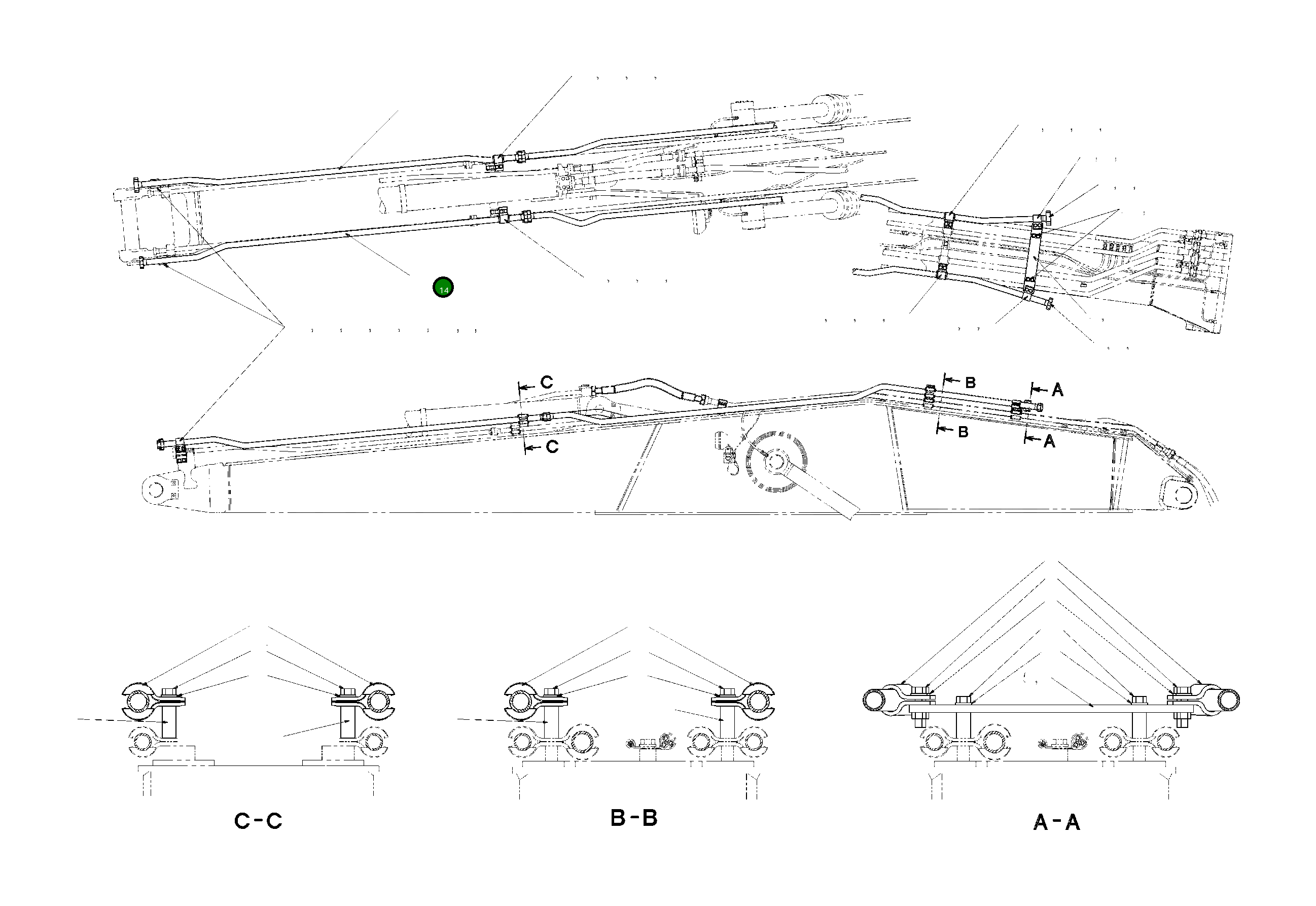 Трубка 20Y-62-KA260NK Komatsu