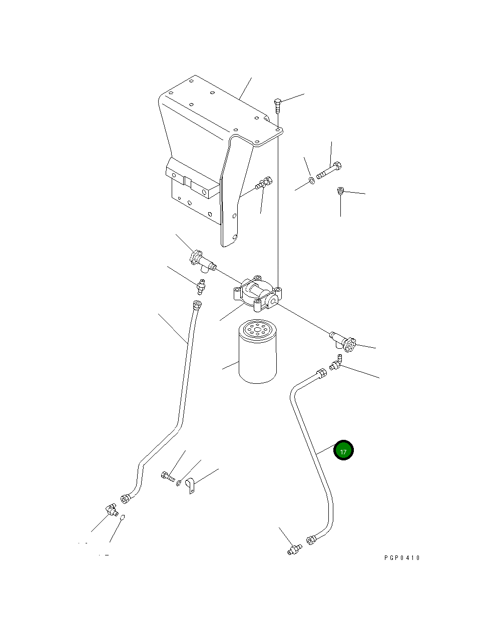 Трубка CU3899375 Komatsu