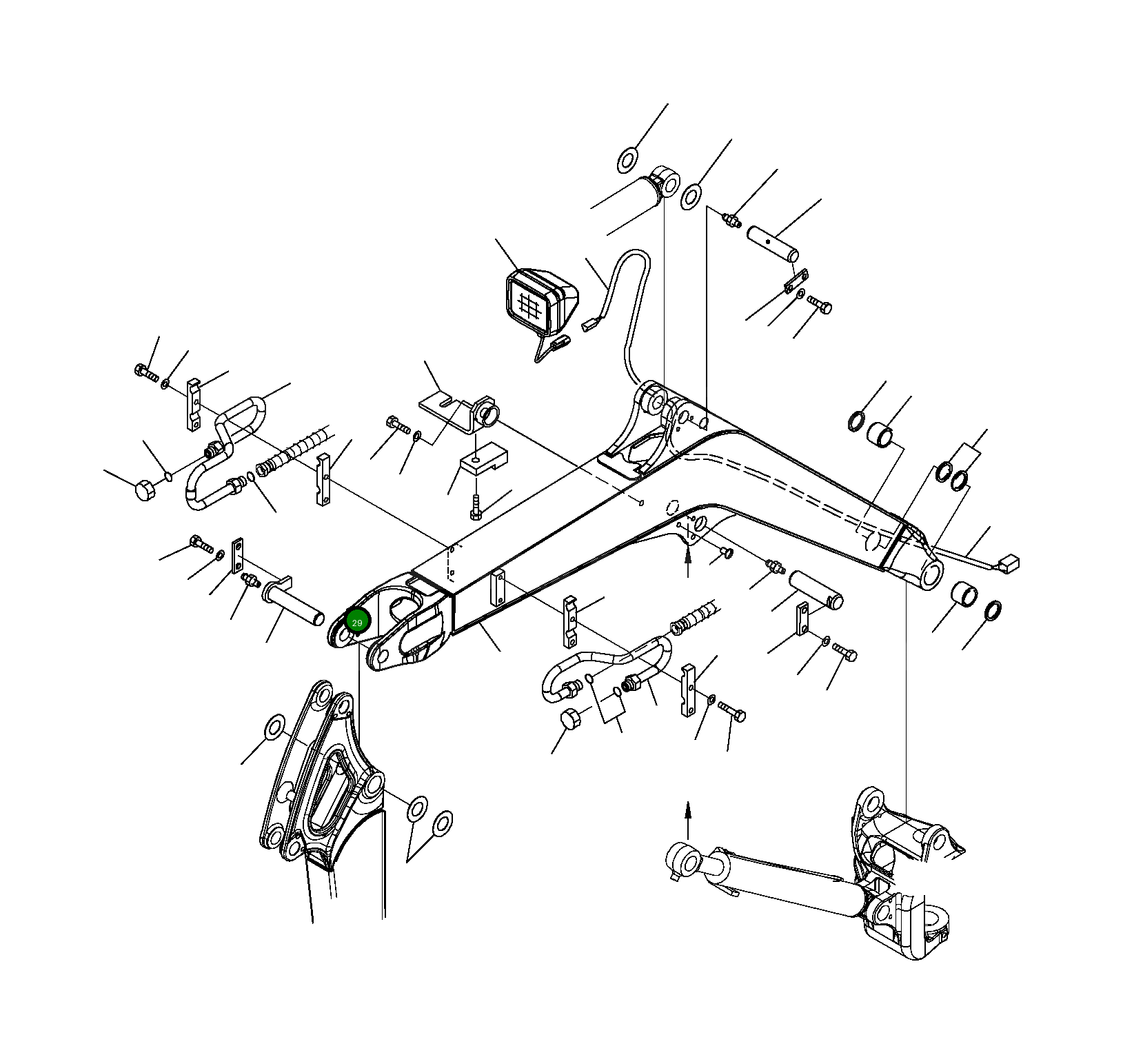 Труба 22J-973-R541 Komatsu