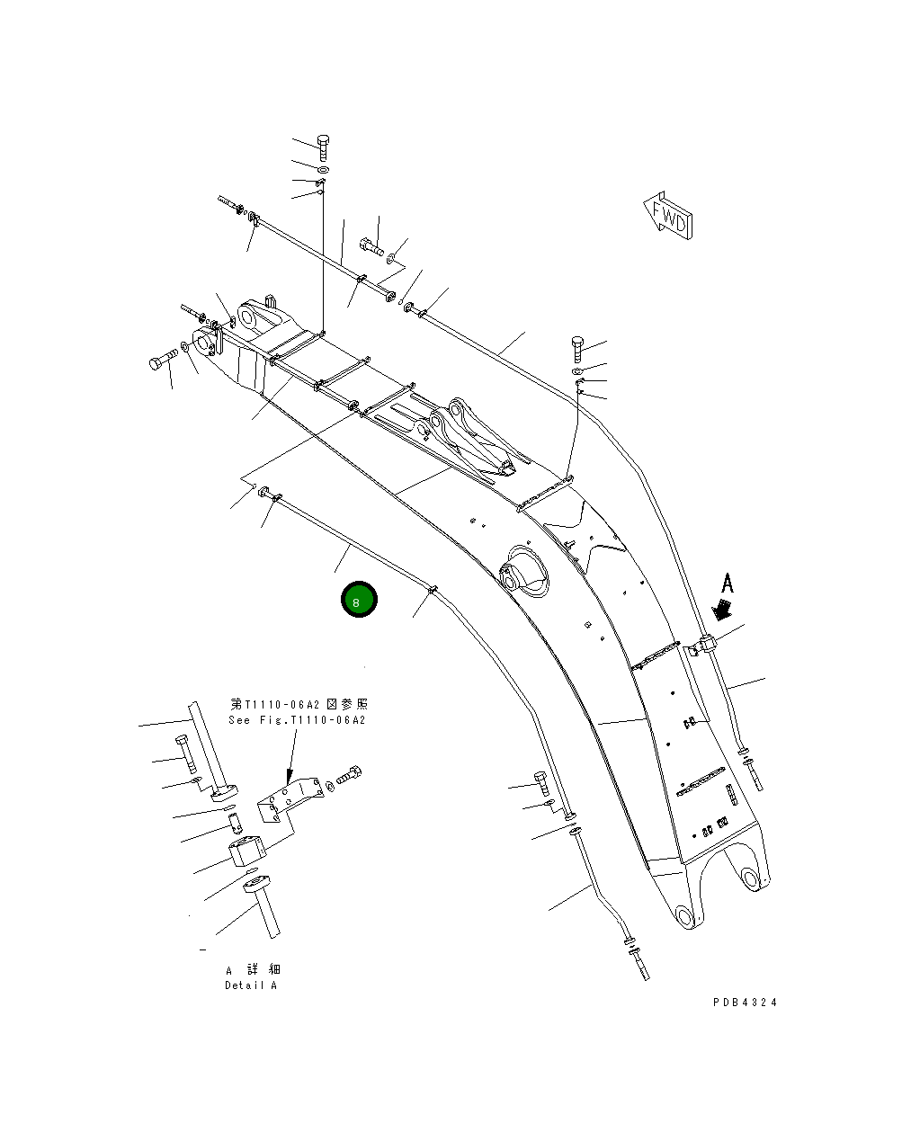 Трубка 209-62-78261 Komatsu