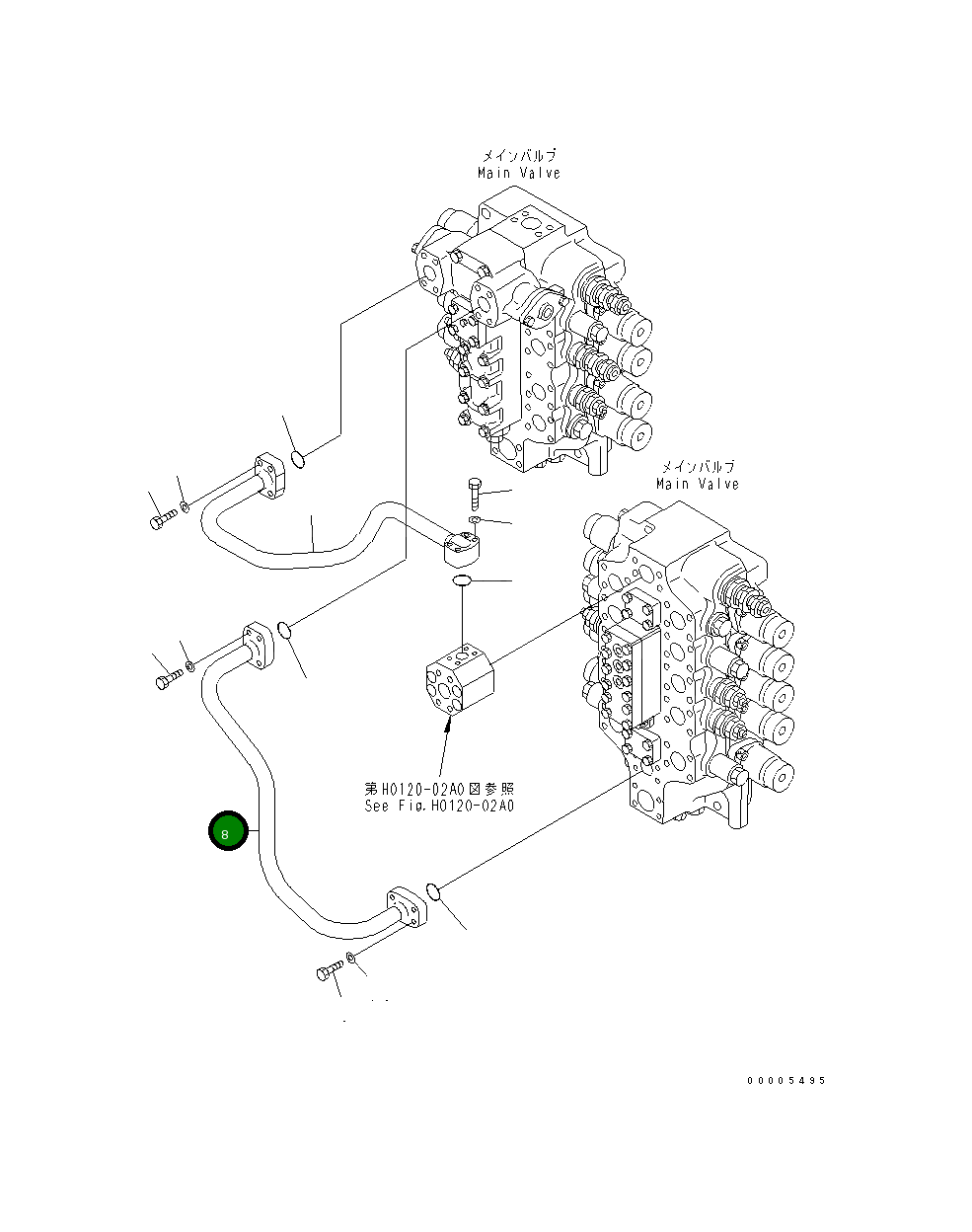 Трубка 209-62-73520 Komatsu