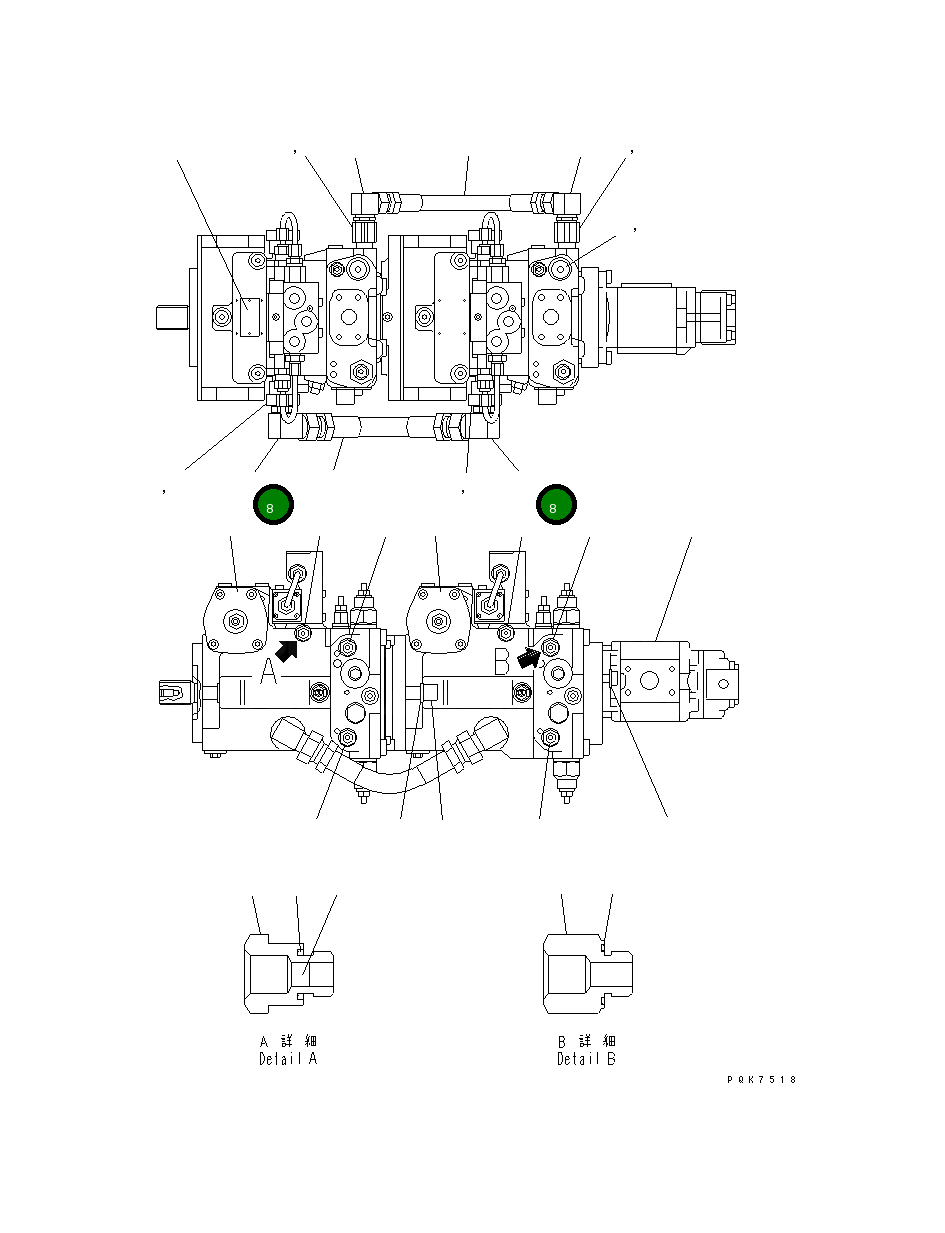 Угловой штуцер UC1100517522 Komatsu