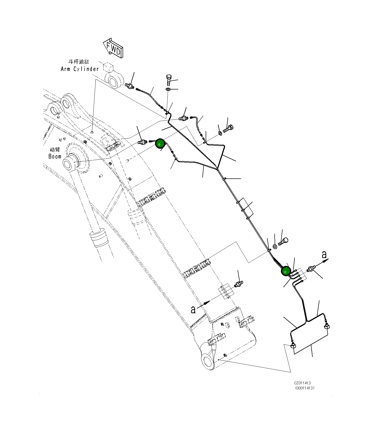 Трубка 208-70-77331 Komatsu