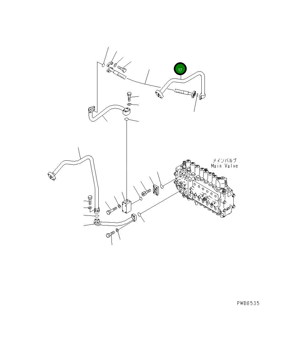 Трубка 207-970-6490 Komatsu