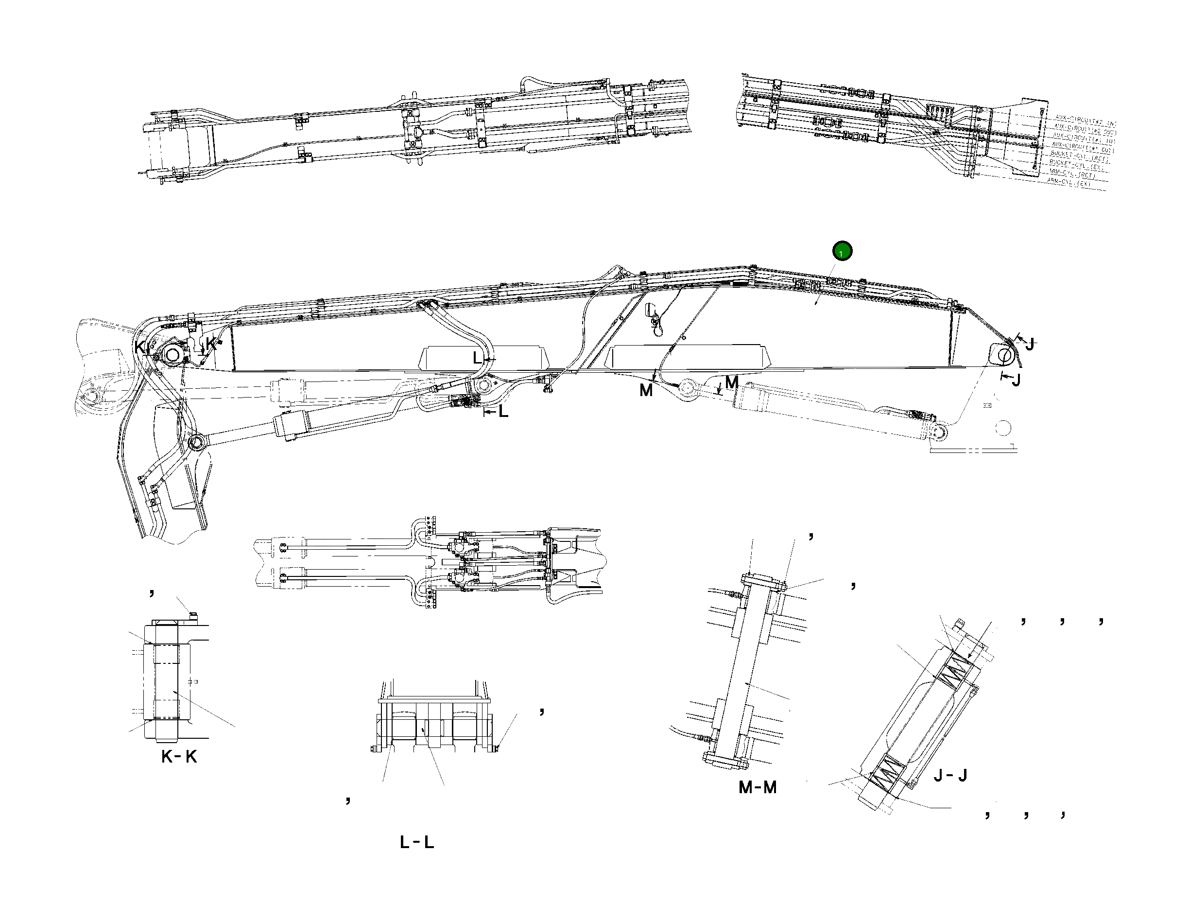 Стрела 20K-70-KA110 Komatsu