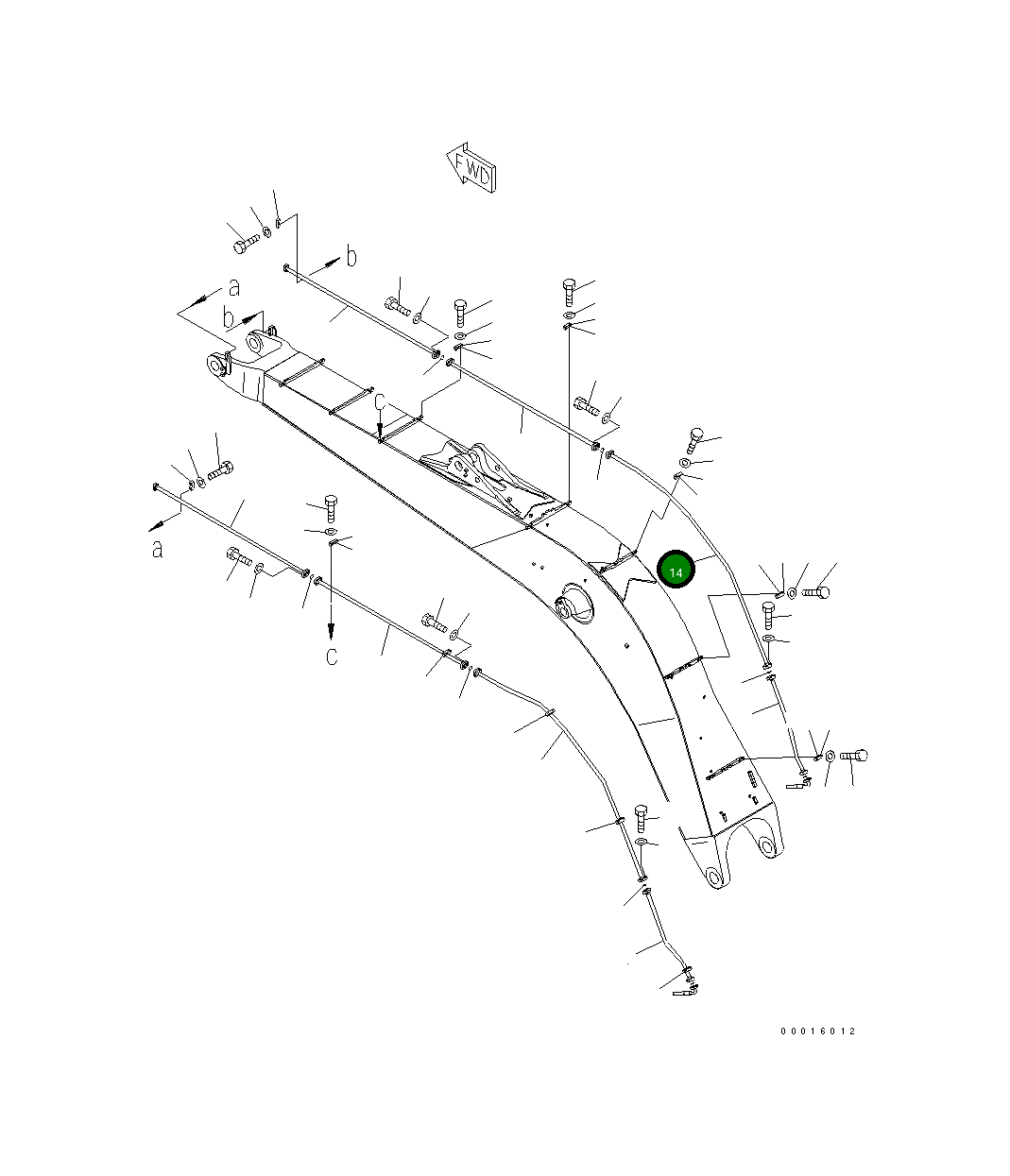 Трубка 209-62-75820 Komatsu