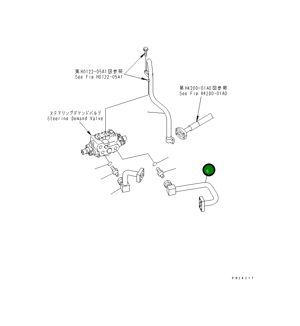 Трубка 41K-62-21140 Komatsu