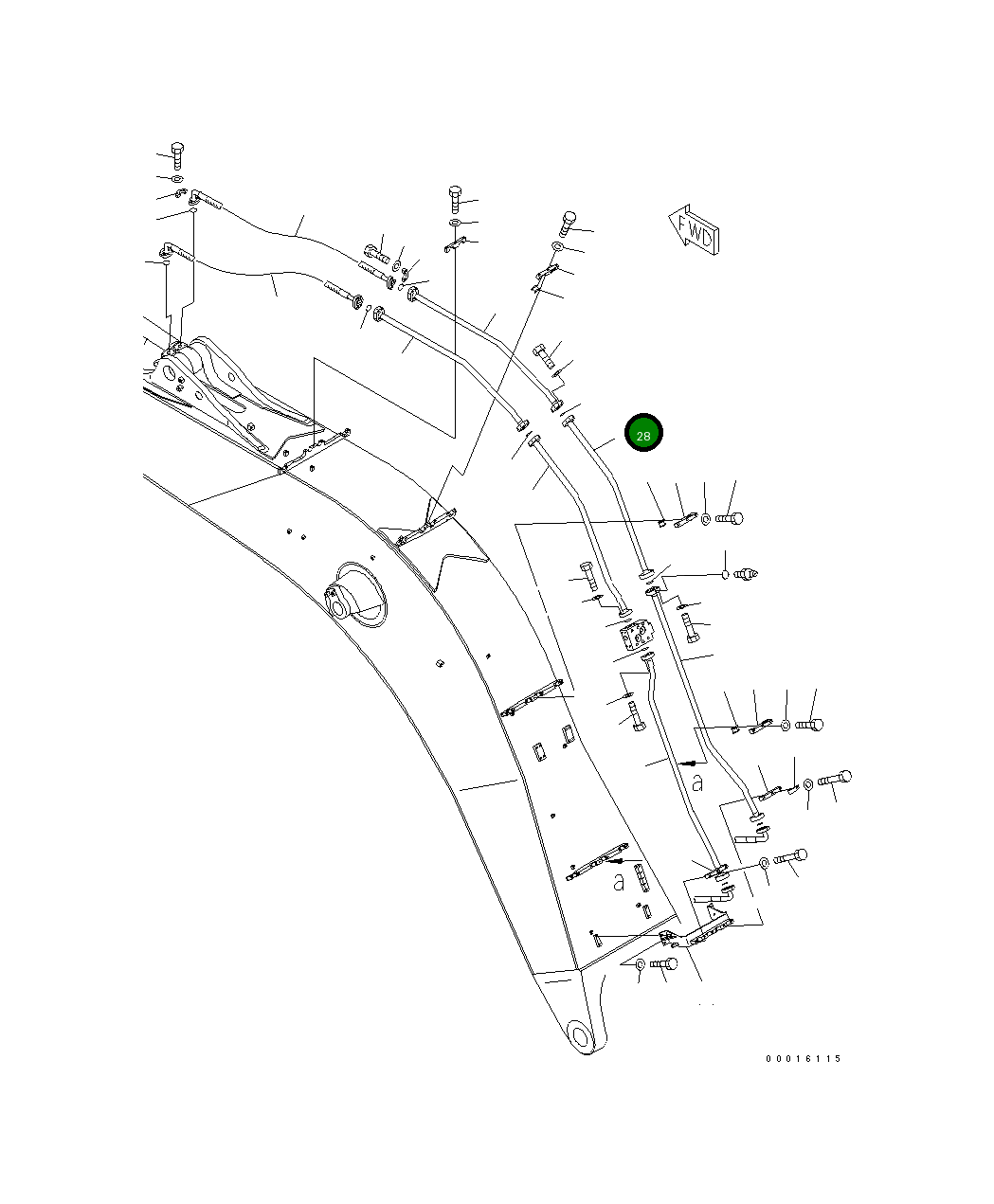 Трубка 209-64-12410 Komatsu