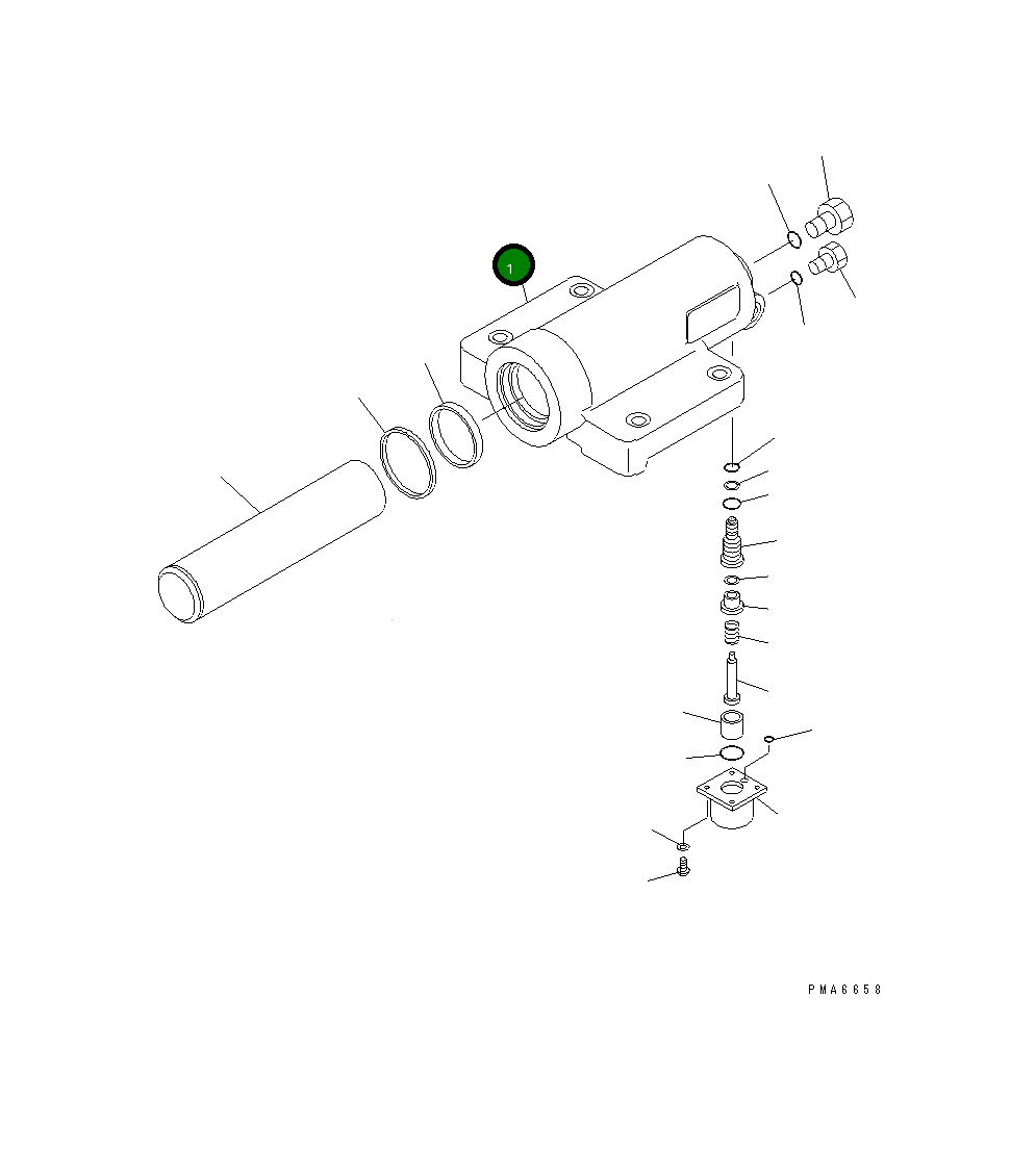 Цилиндр 20E-61-K1140 Komatsu