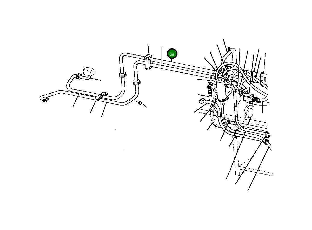 Трубка 1134 843 C1 Komatsu