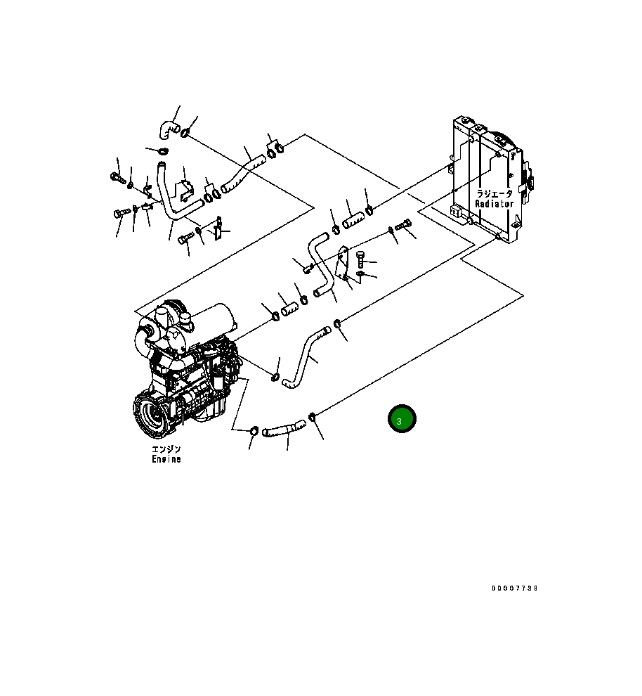 Труба 419-03-B2420 Komatsu