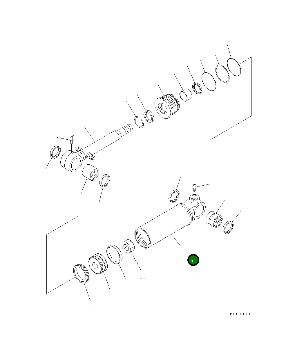 Цилиндр 20S-63-97540 Komatsu