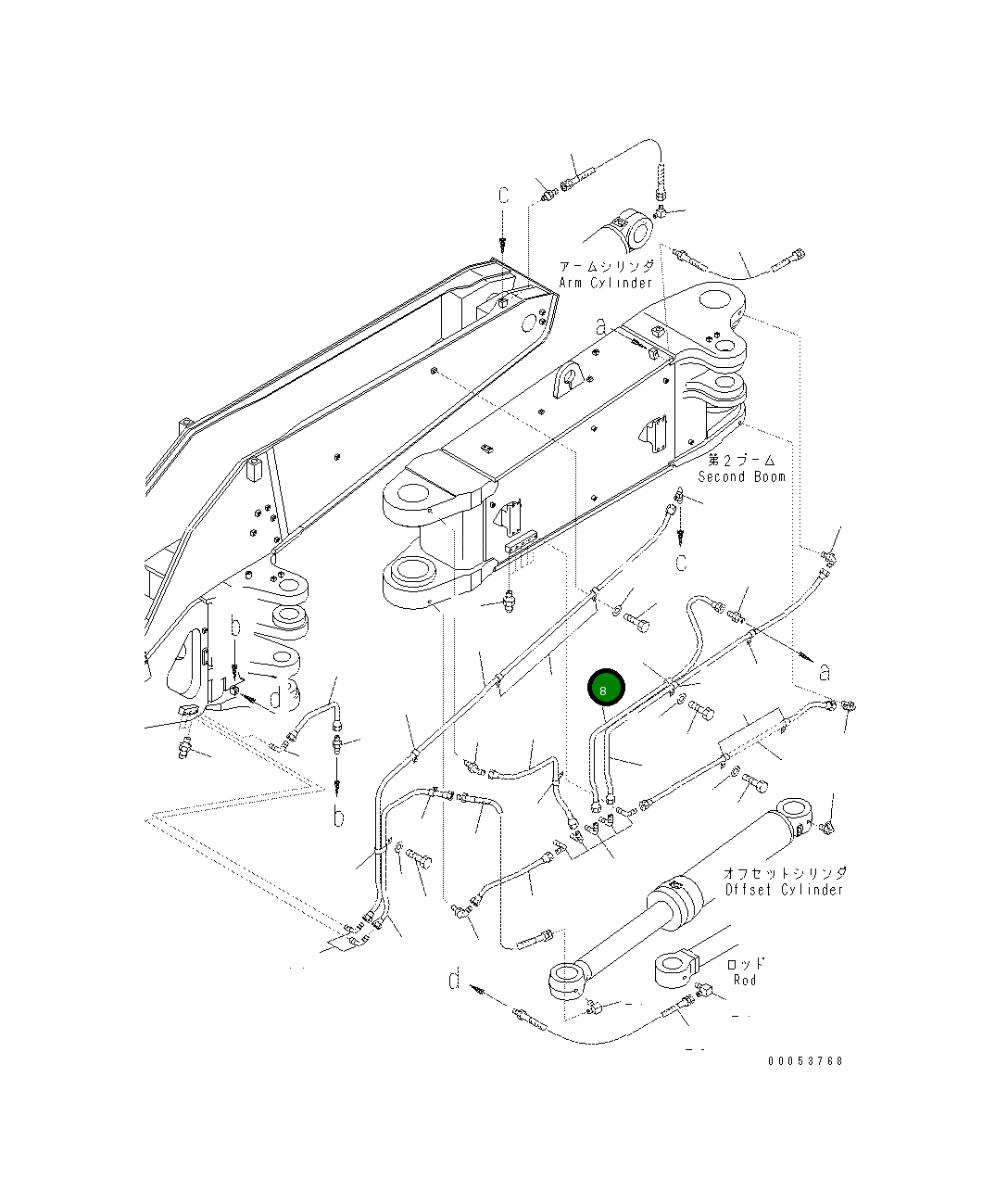 Трубка 208-70-64770 Komatsu