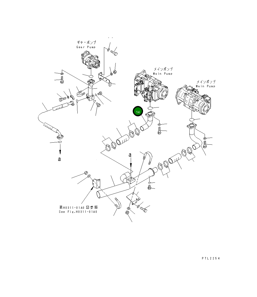 Трубка 209-62-78831 Komatsu