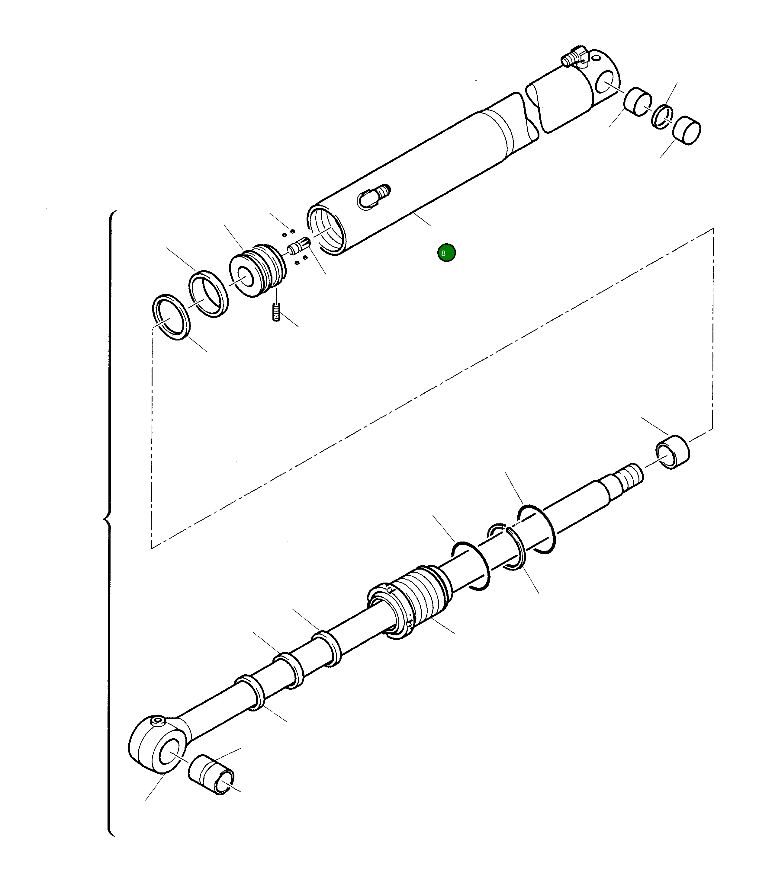 Цилиндр 395075012 Komatsu
