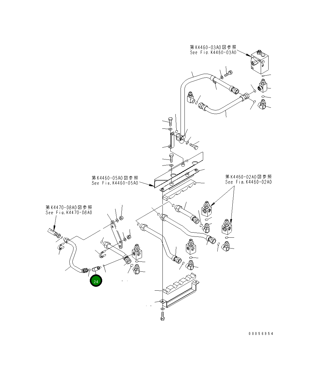 Угловой штуцер 21W-910-4170 Komatsu
