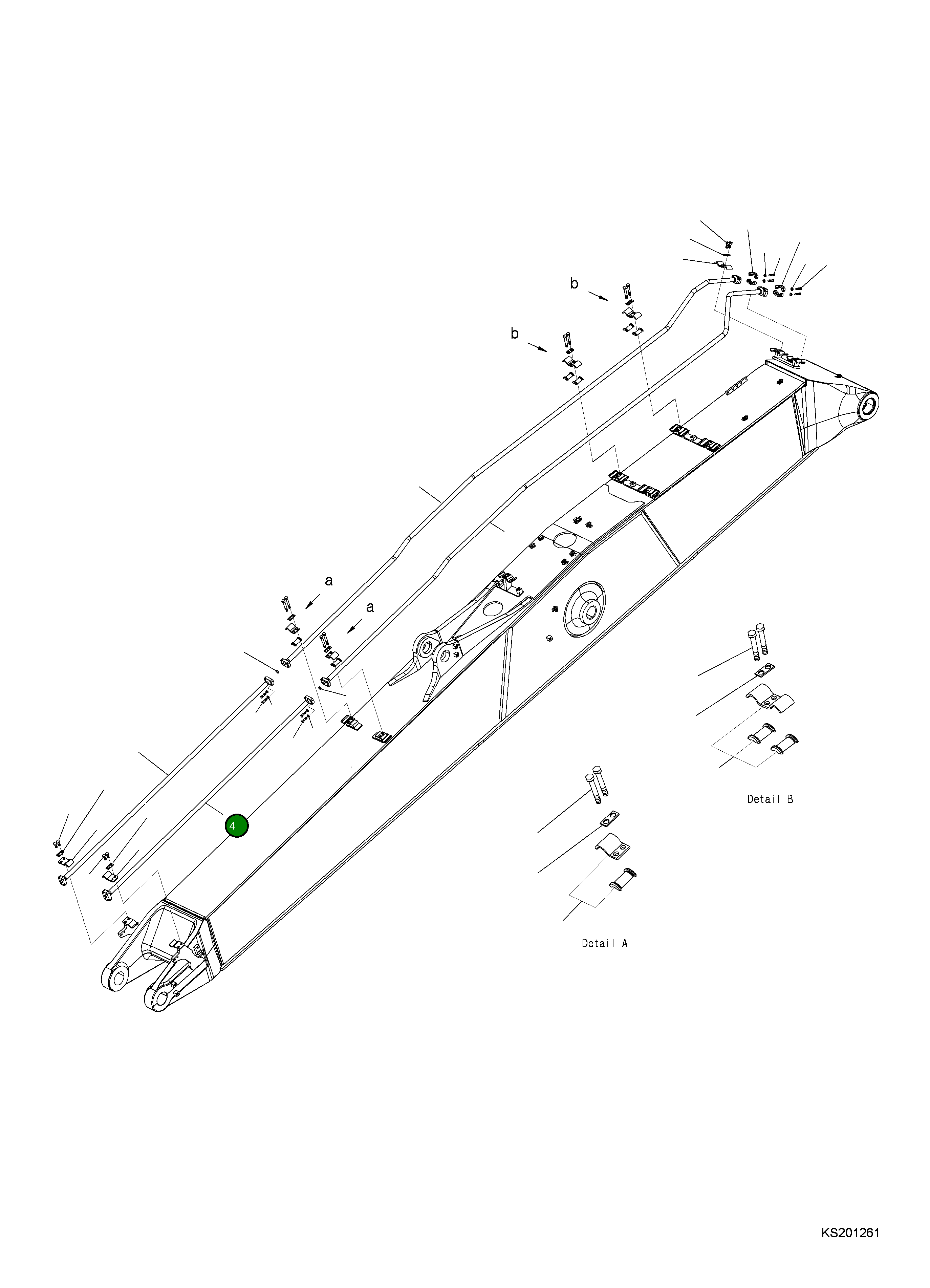 Трубка 206-62-KC550 Komatsu