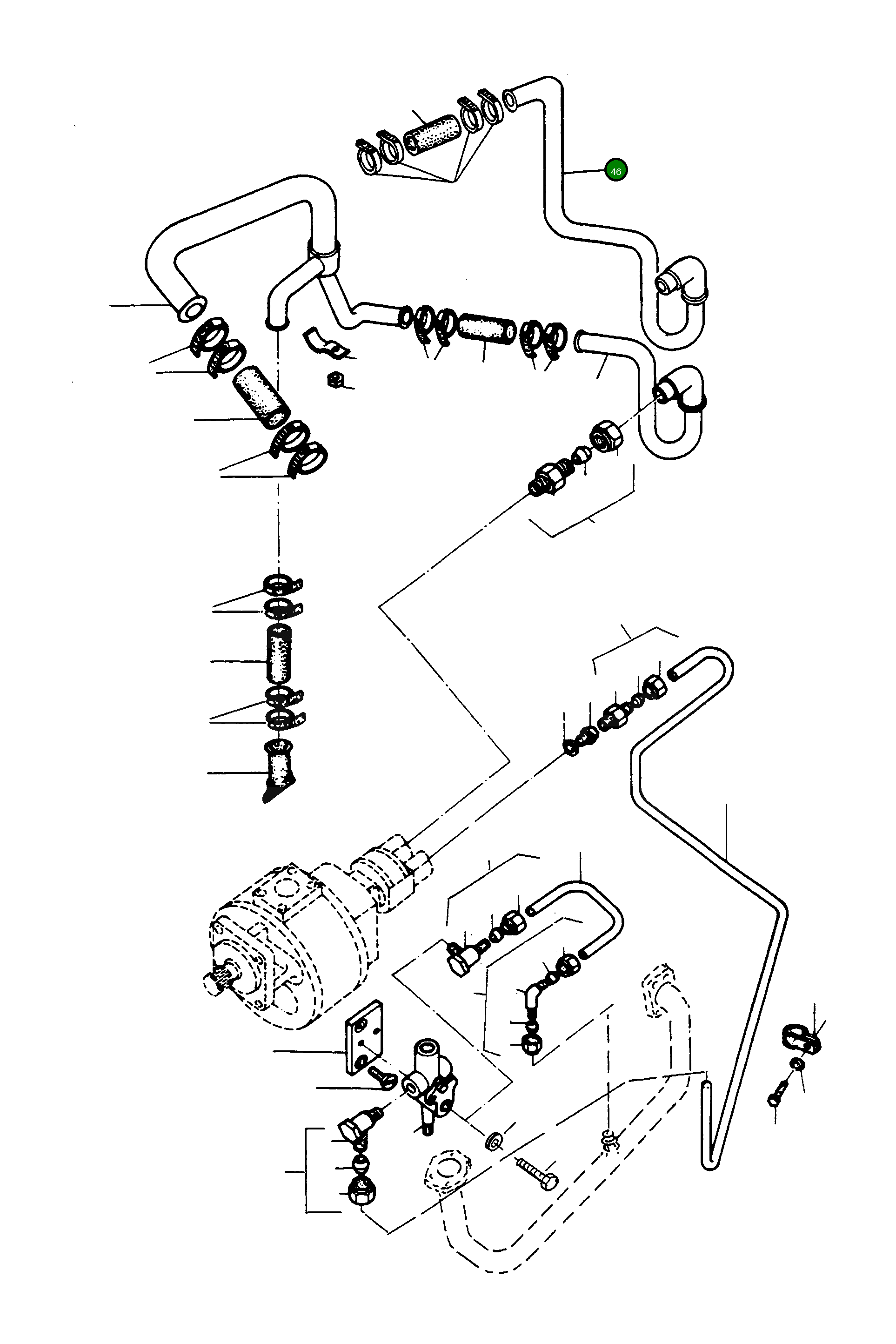 Трубка 3092654M91 Komatsu