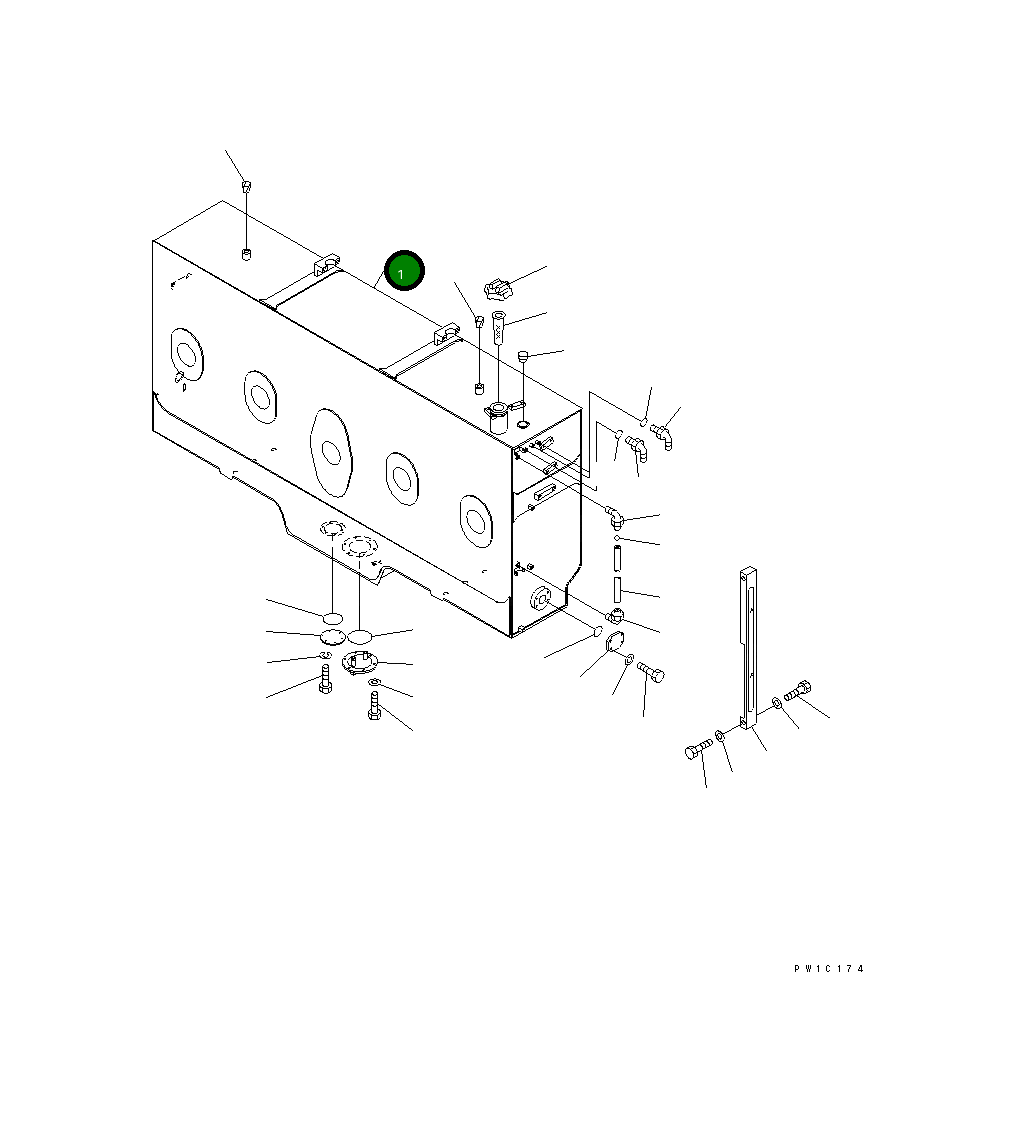 Топливный бак 21T-04-64311 Komatsu