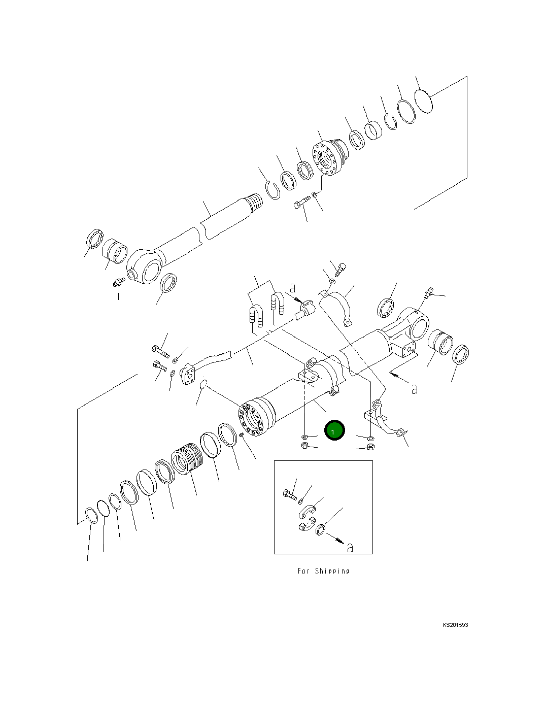 Цилиндр 707-13-13880 Komatsu