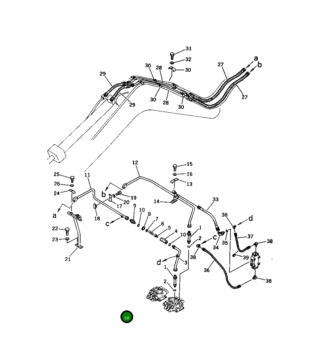 Трубка 201-62-43130 Komatsu