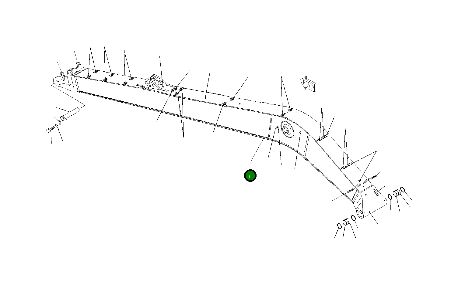 Стрела 21M-70-KB010 Komatsu