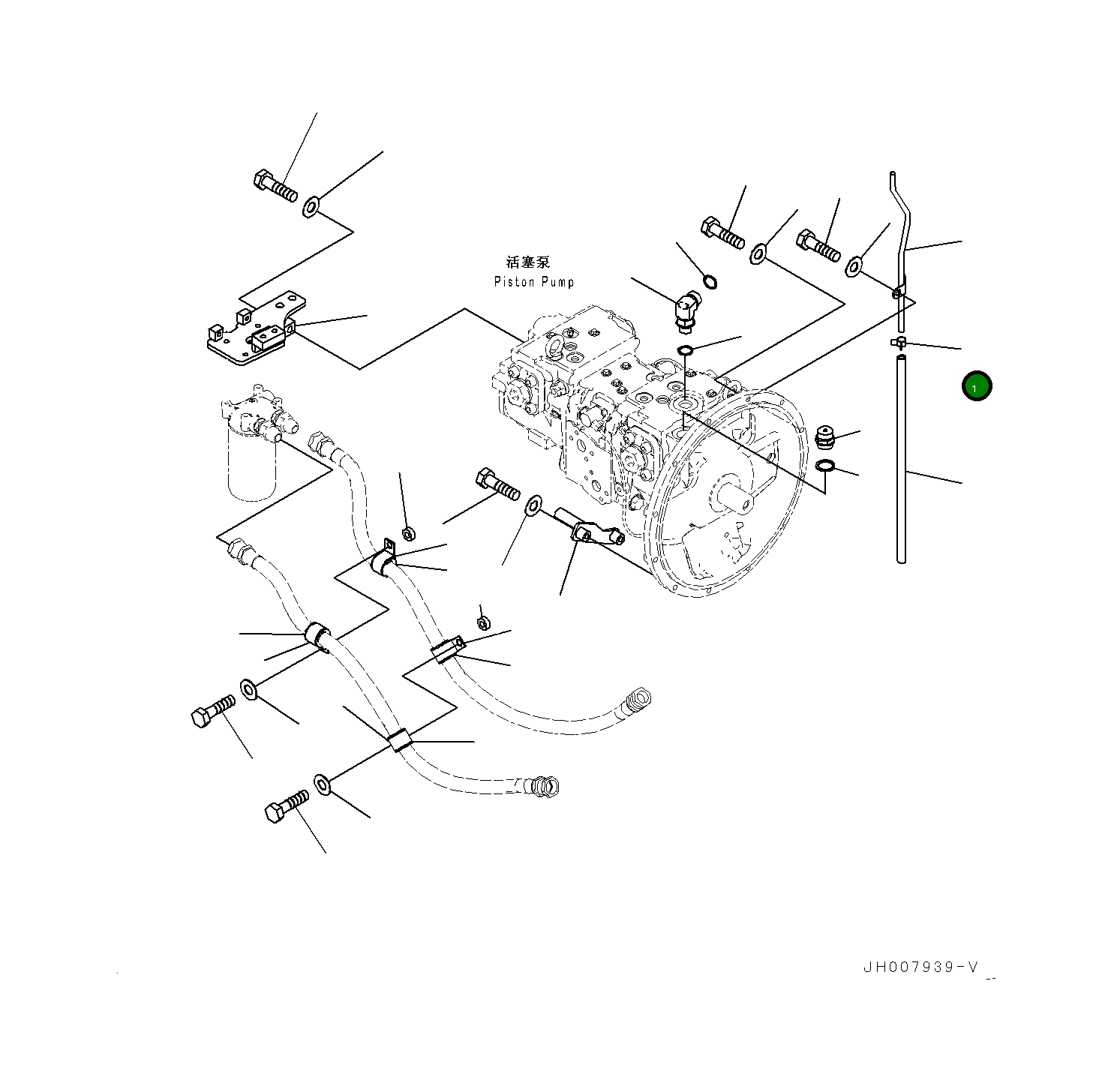 Трубка 205-01-32120 Komatsu
