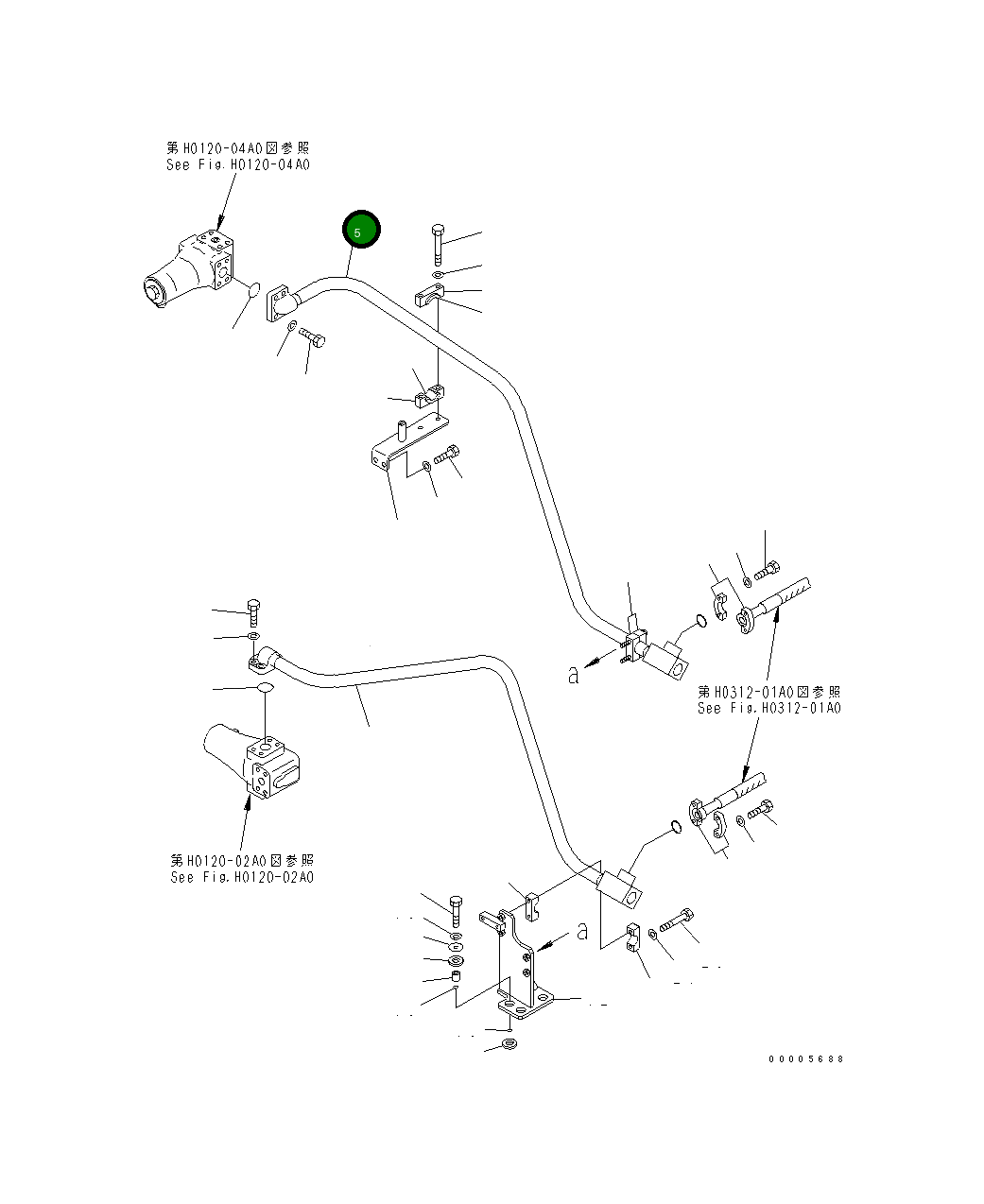 Трубка 209-62-73551 Komatsu
