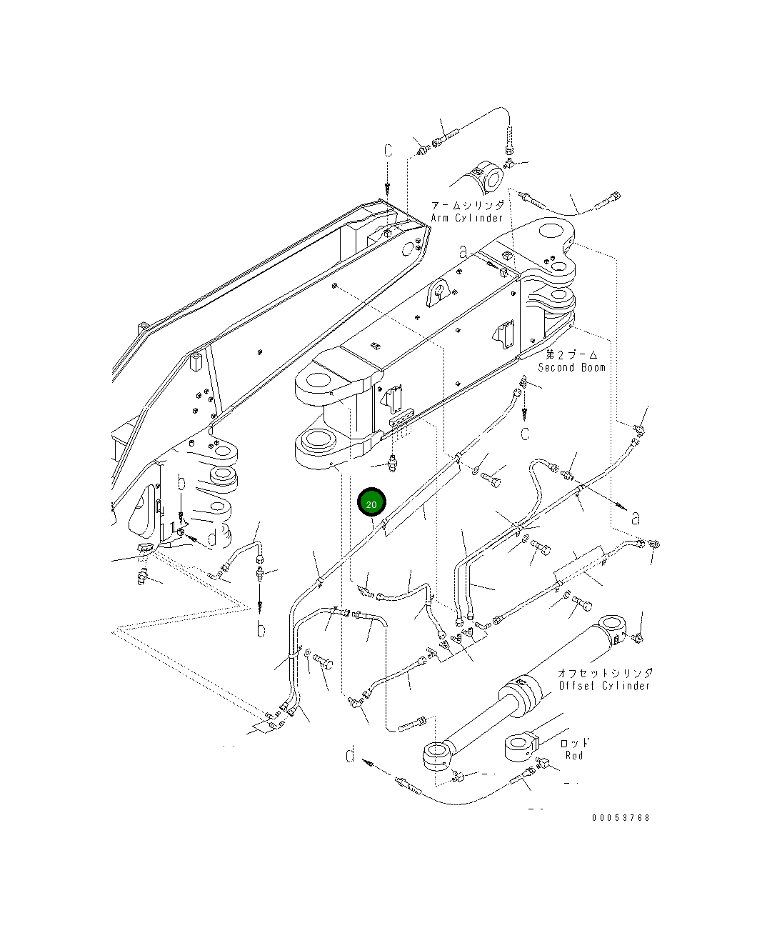 Трубка 208-70-64710 Komatsu