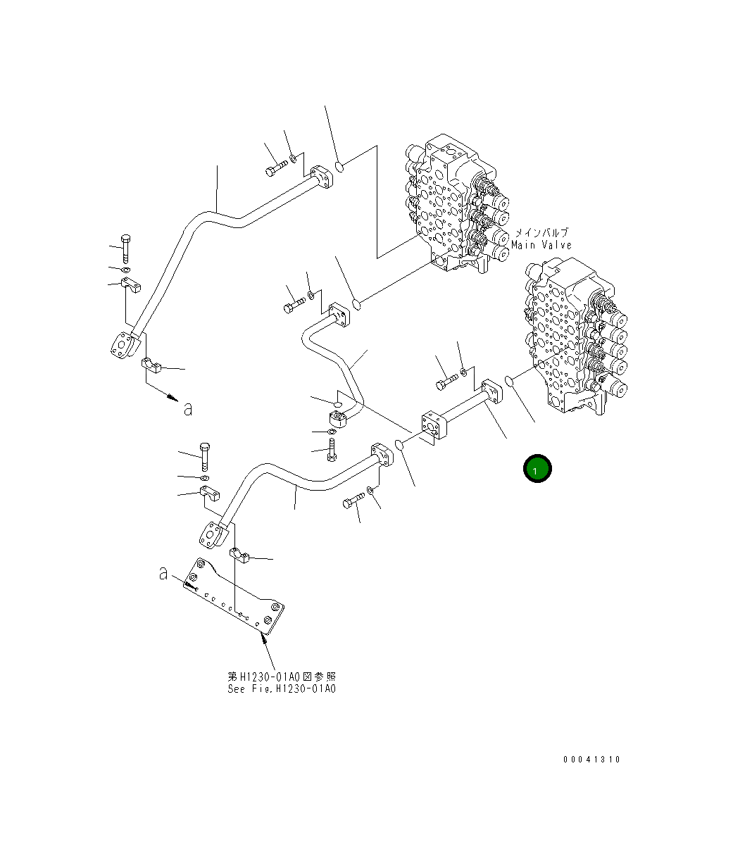 Трубка 209-62-41652 Komatsu