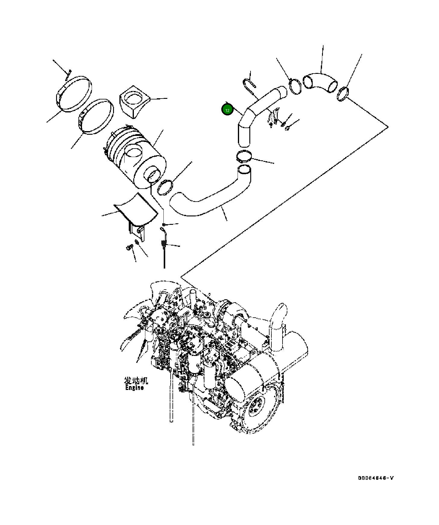 Трубка 208-01-72151 Komatsu