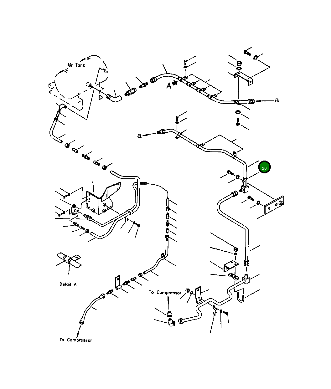Трубка 561-35-62541 Komatsu