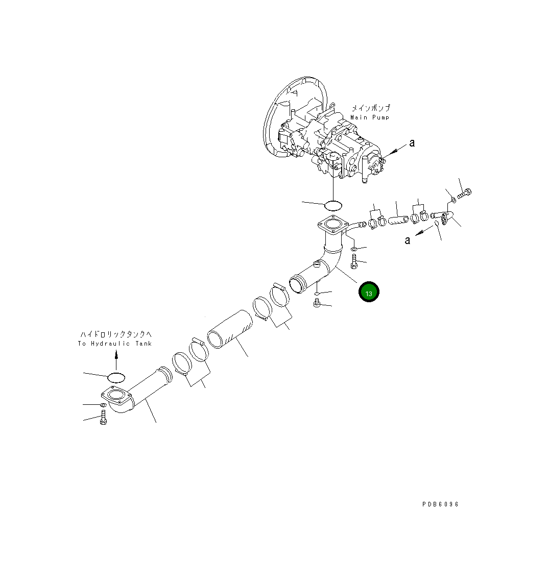 Трубка 208-62-62130 Komatsu