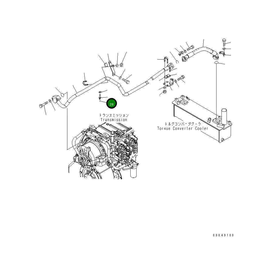 Трубка 425-60-35410 Komatsu