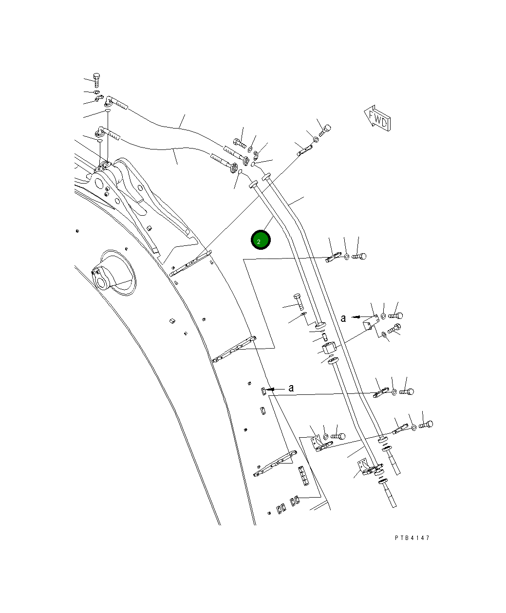 Трубка 209-62-78551 Komatsu