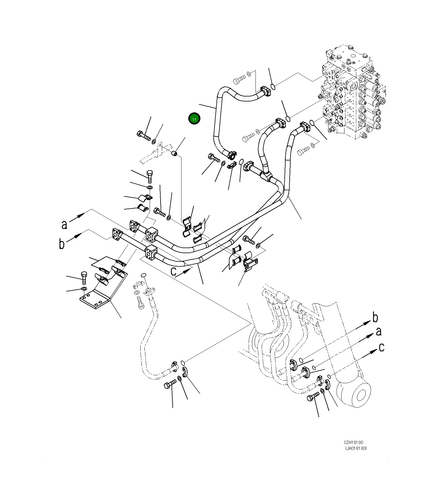 Трубка 208-62-71290 Komatsu
