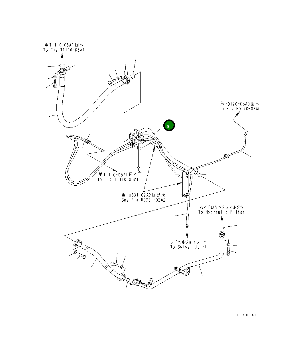 Трубка 209-62-43780 Komatsu