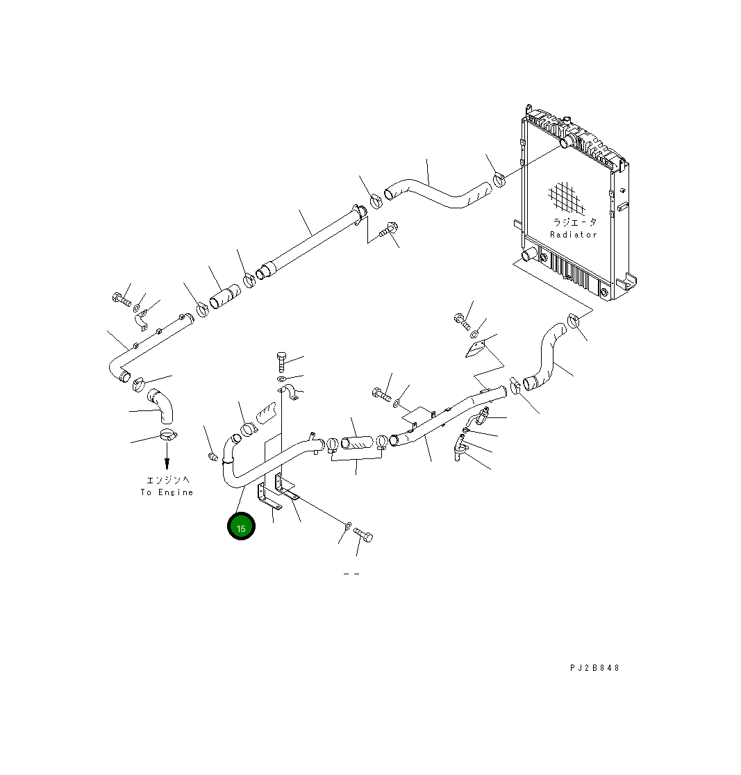 Трубка 23B-03-32120 Komatsu