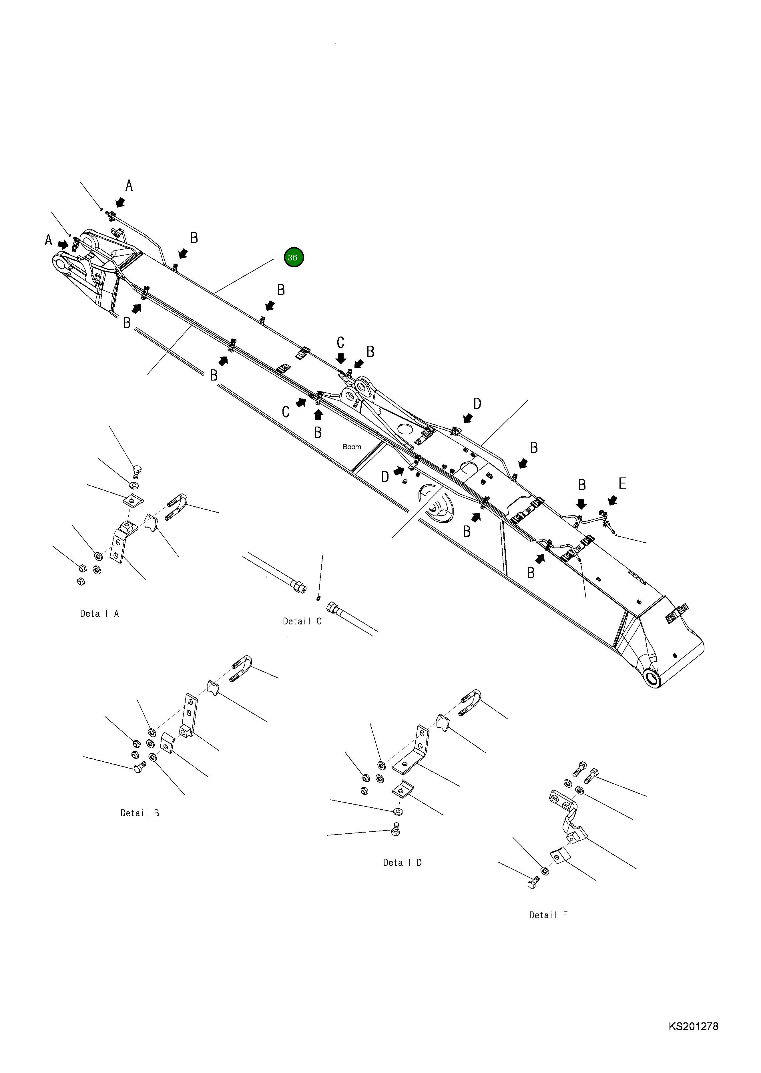 Трубка 206-62-KC690 Komatsu