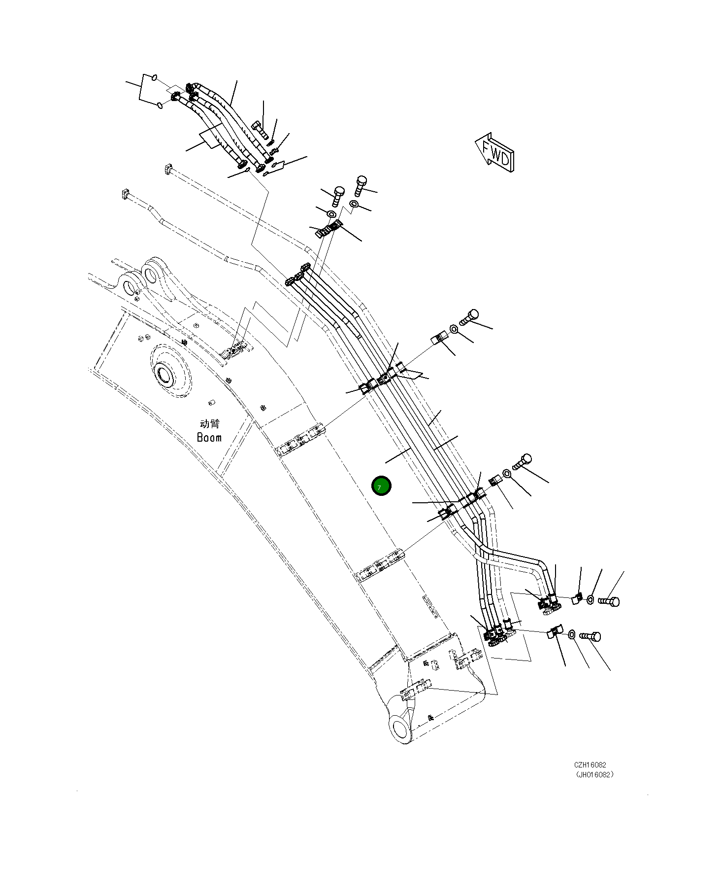 Трубка 208-62-74160 Komatsu