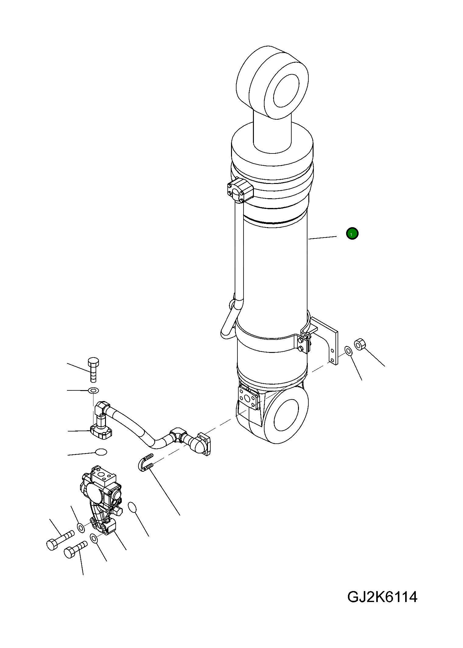 Цилиндр 707-01-XS080 Komatsu