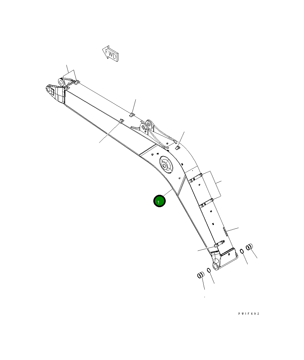 Стрела 21K-70-71511 Komatsu