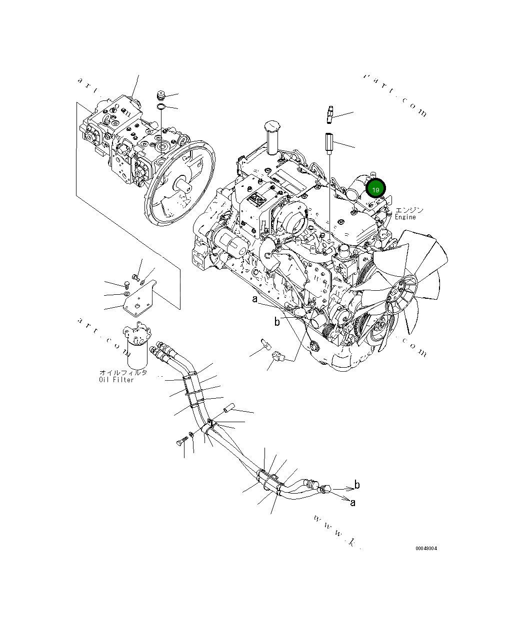 Угловой штуцер 2A5-977-1121 Komatsu