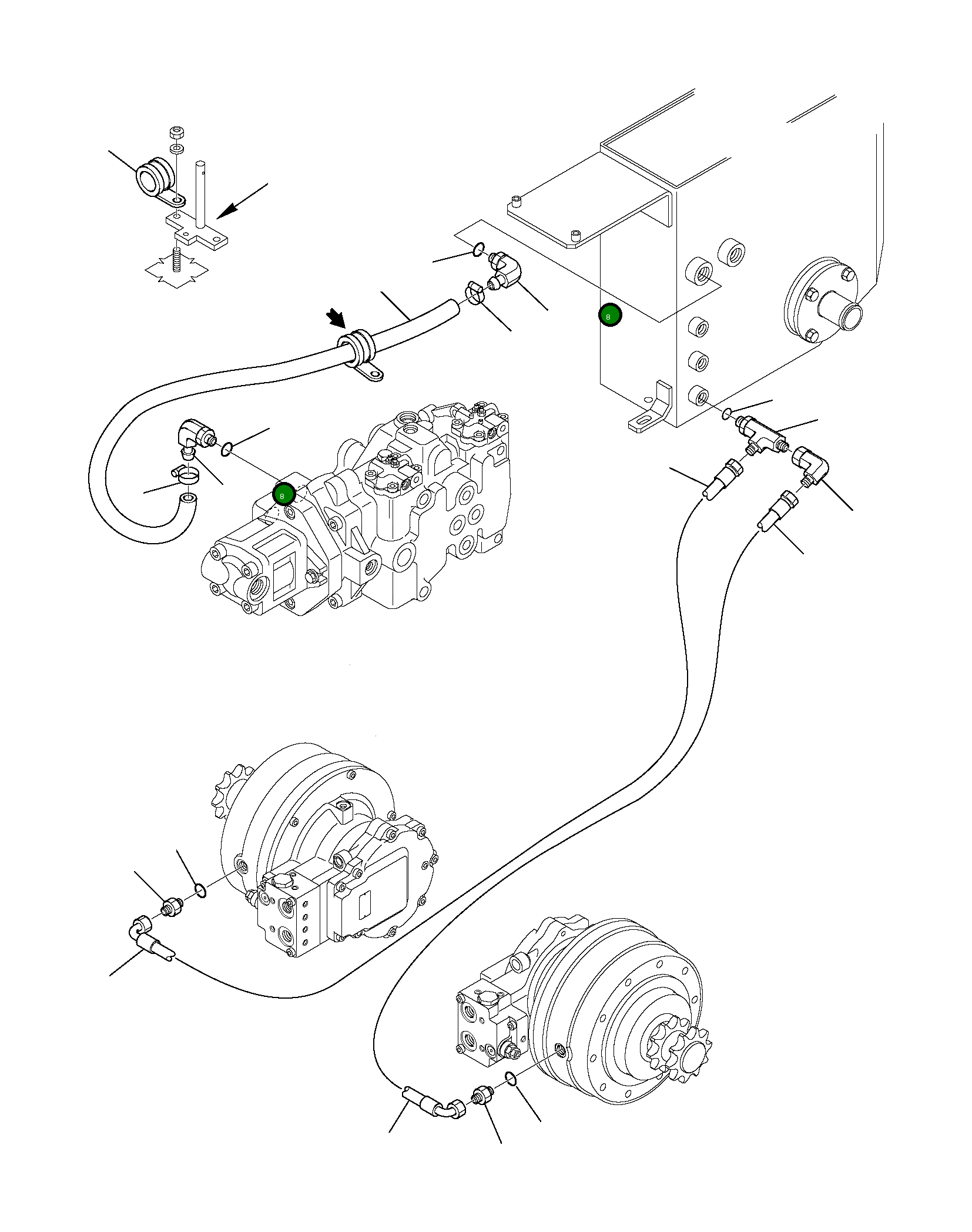 Угловой штуцер 37C-62-10070 Komatsu