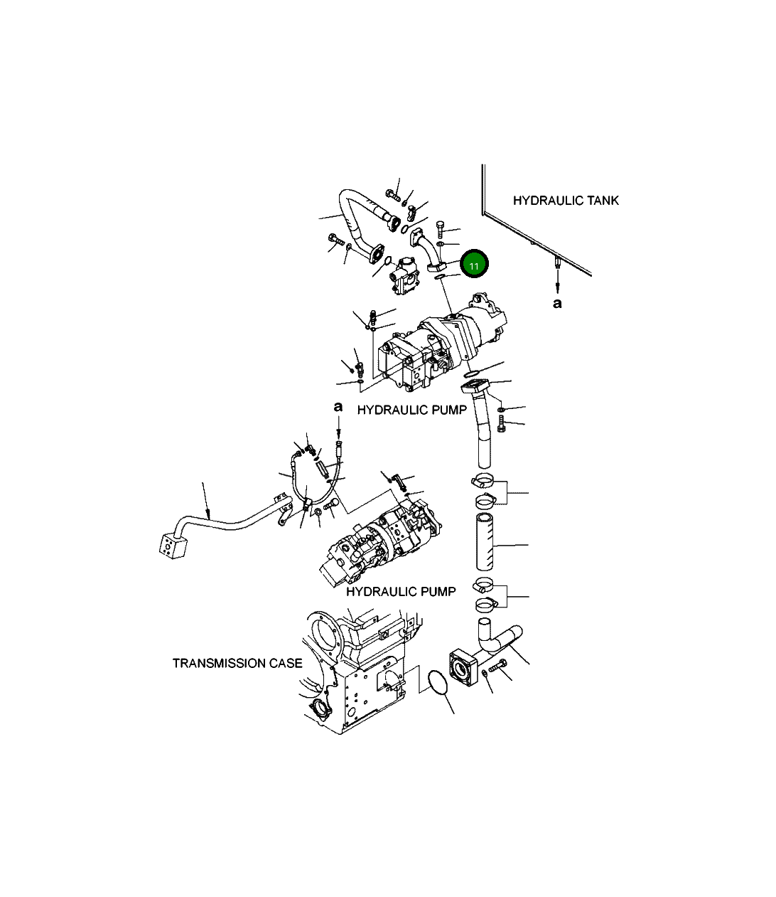 Трубка 424-16-41130 Komatsu