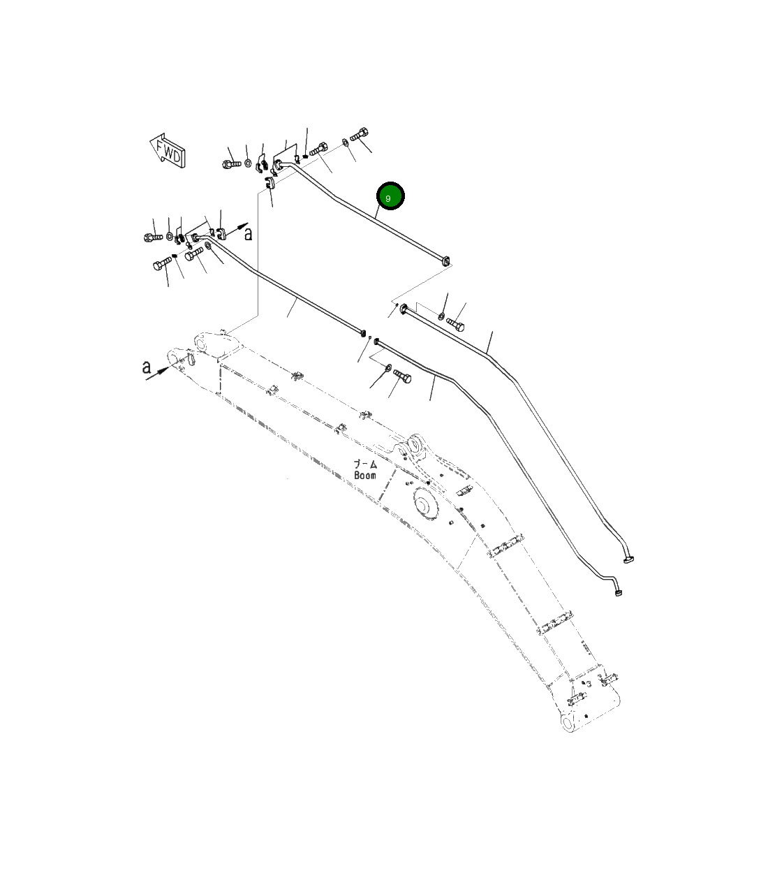 Трубка 208-62-47150 Komatsu