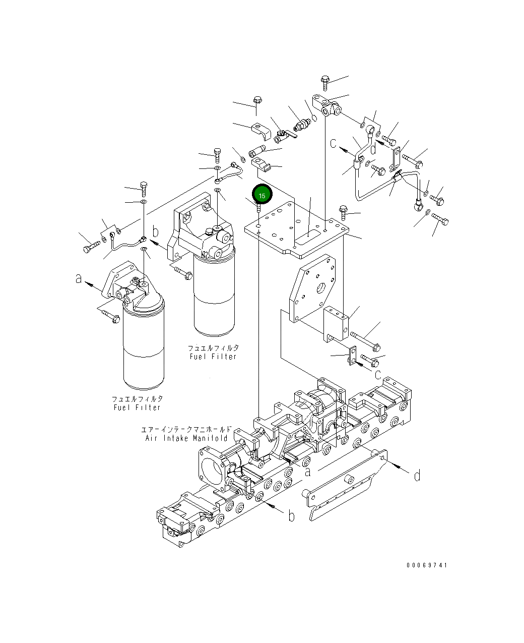 Трубка 6251-71-7530 Komatsu